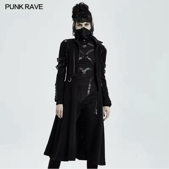 Punk Rave Wool Coat 🖤 - Picture 12 of 14